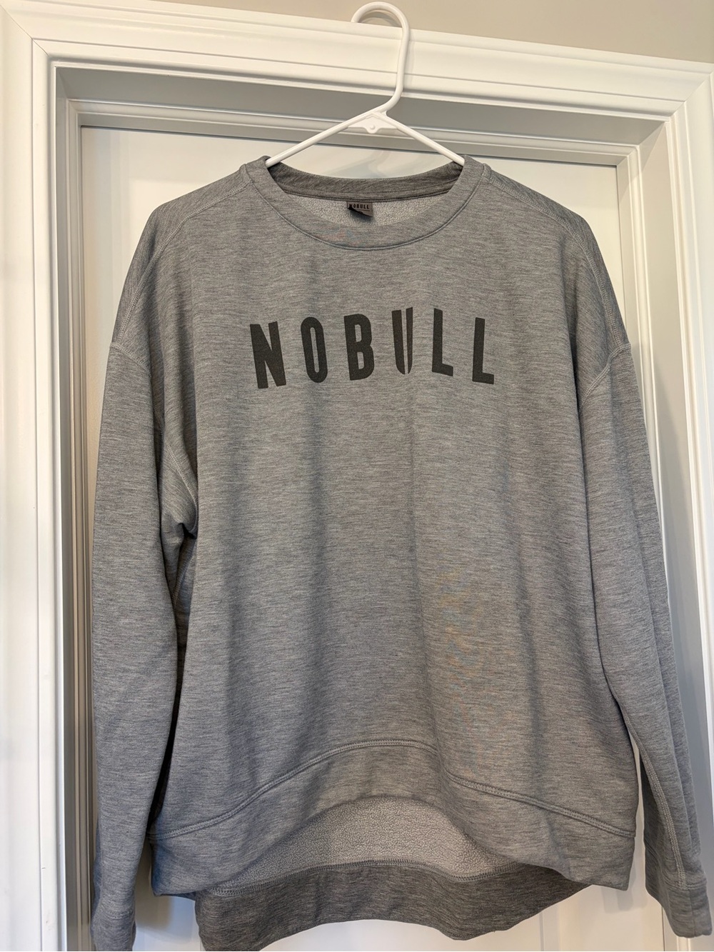 NOBULL Gray women’s Crewneck Sweatshirt with Logo